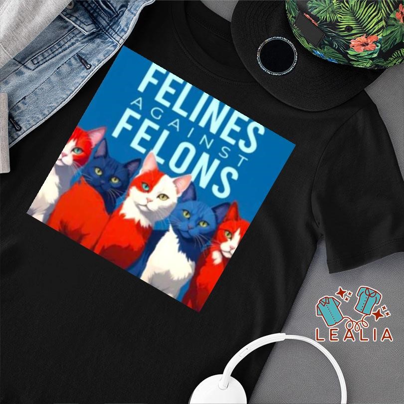 Felines Against Felons Kamala Harris Cat T-shirt